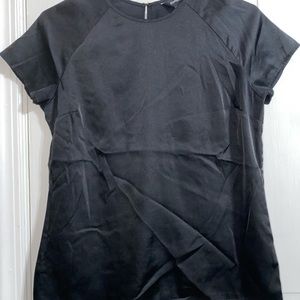 Black satin blouse